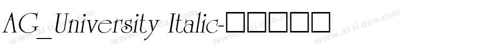 AG_University Italic字体转换